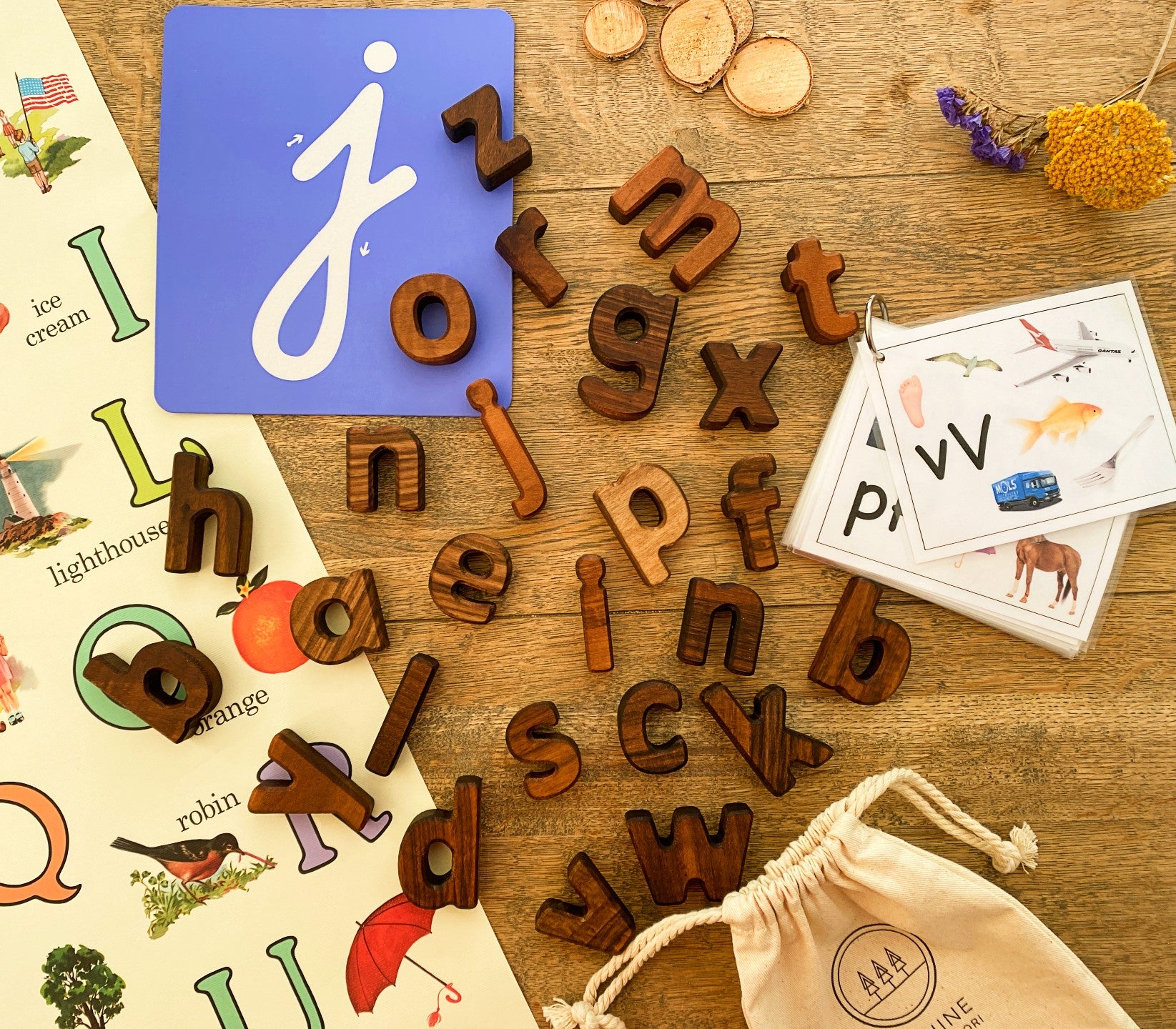 Wood Letters, Lowercase Wood Letters for Crafts, Wall Decor