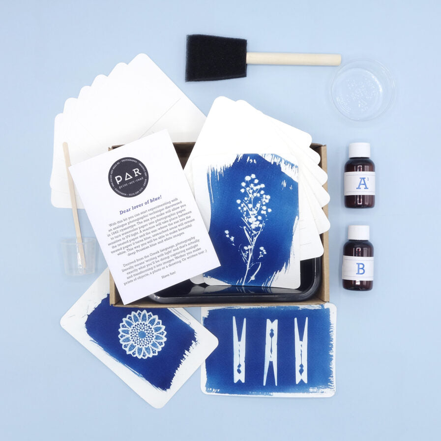 DIY Sun Print (Cyanotype) Kit - Postcards