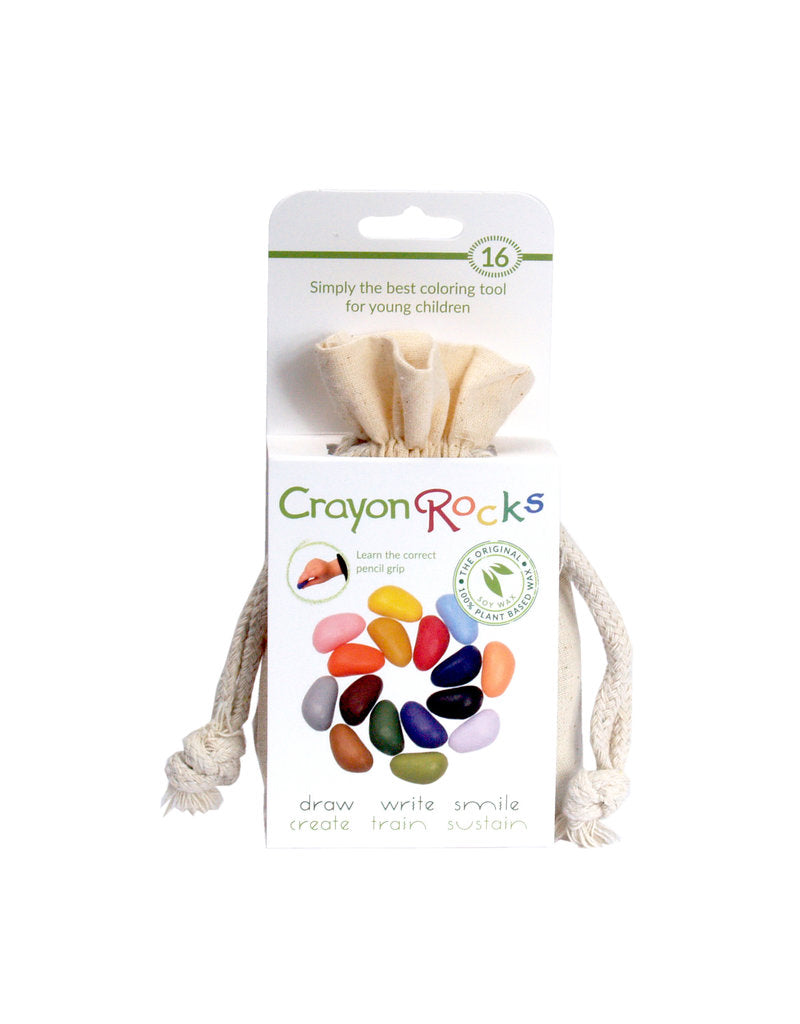 Crayon Rocks - 16 non-toxic ecological ergonomic crayons