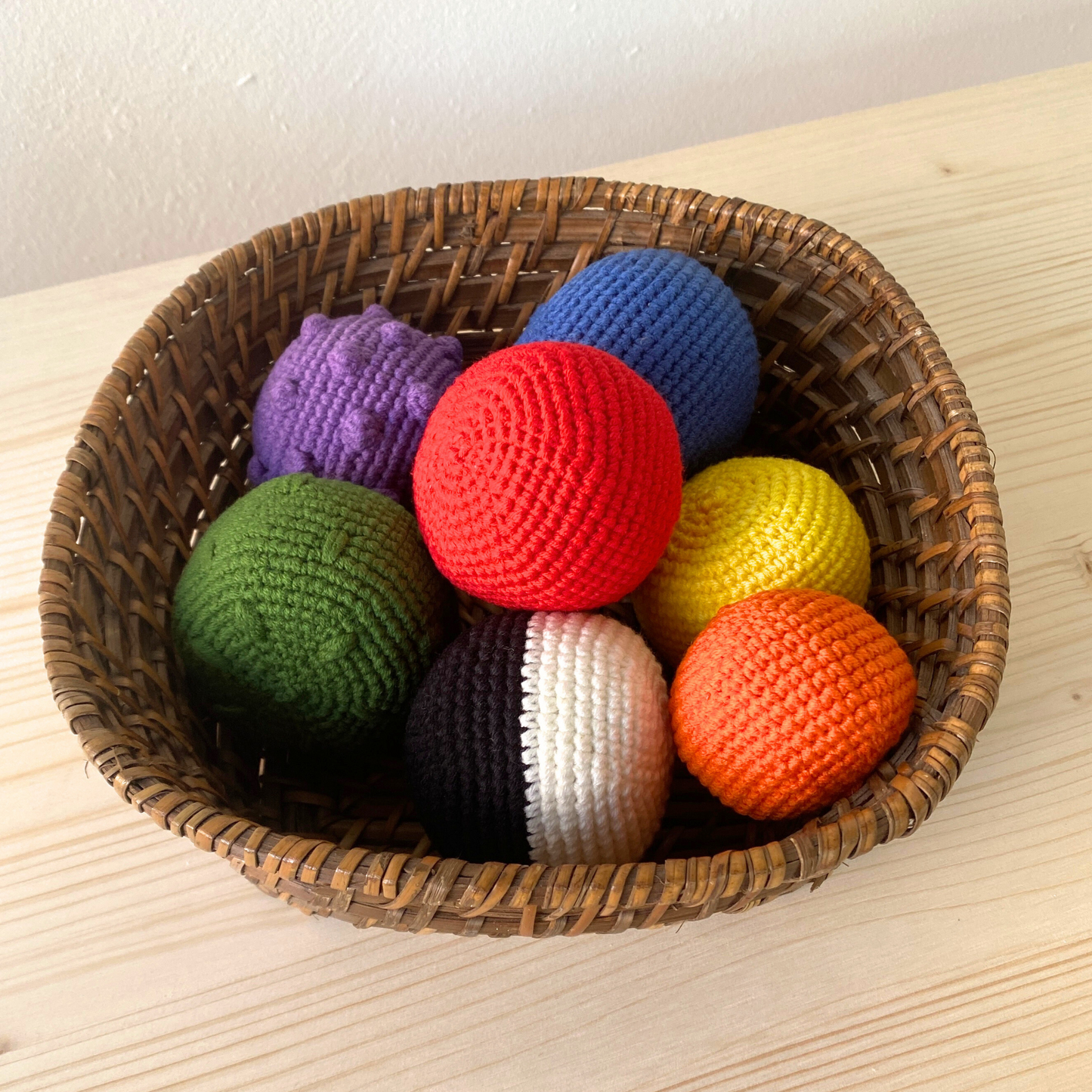 Sensory Set of 7 Crochet Balls