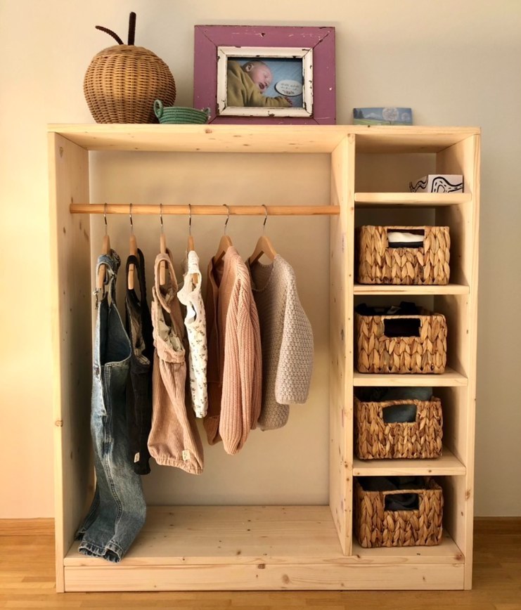 Wood discount wardrobe rack